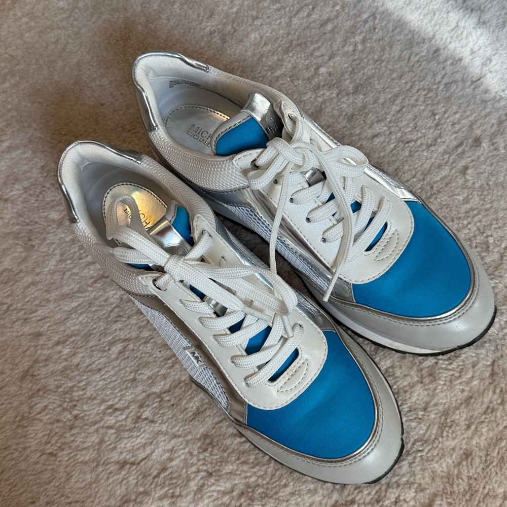 MICHAEL Michael Kors Blue and White Sneakers - Picture 9 of 10